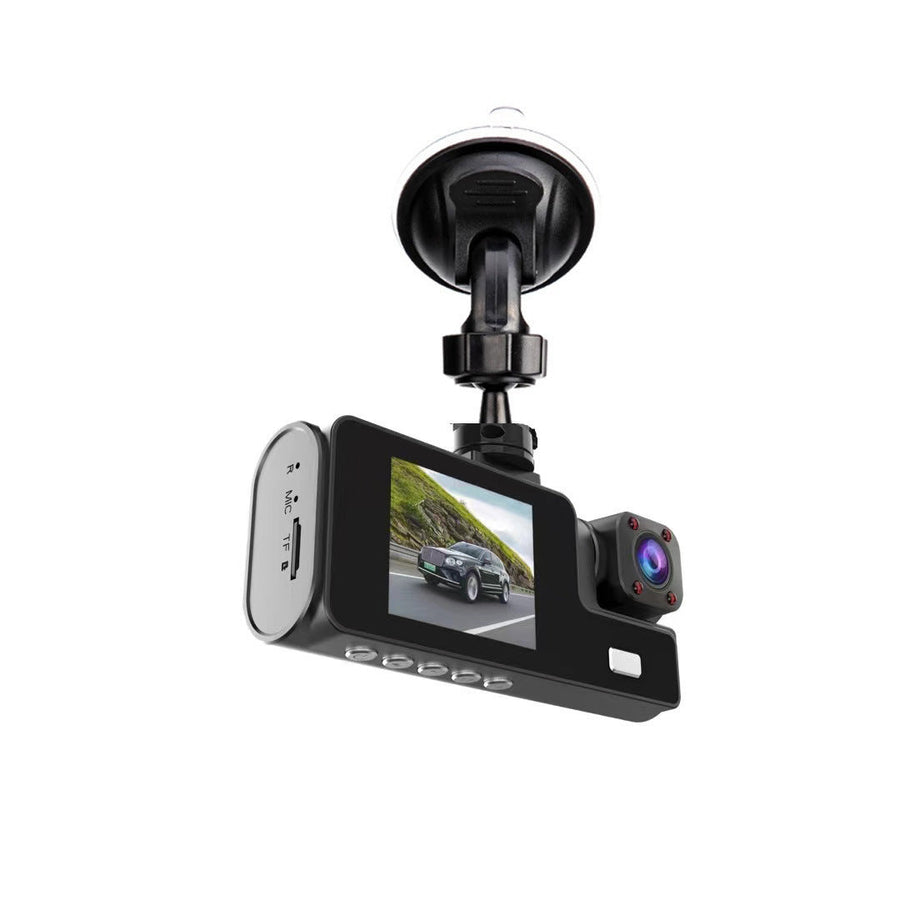 Camera auto tripla FullHD, 3 camere-fata/spate/interior, ecran 2'', G Senzor