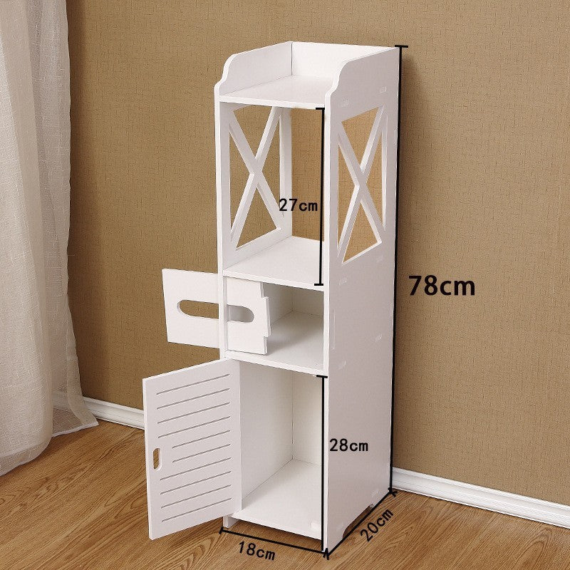 Set mobilier baie 3 piese – alb, plastic rezistent, max. dimensiune 78×36×22 cm