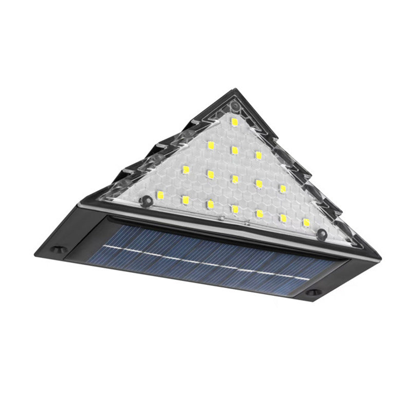 Set 2 Lampi Solare LED pentru Trepte si Terasa – Triunghiulara, 22 LED, Lumina Calda, Impermeabila
