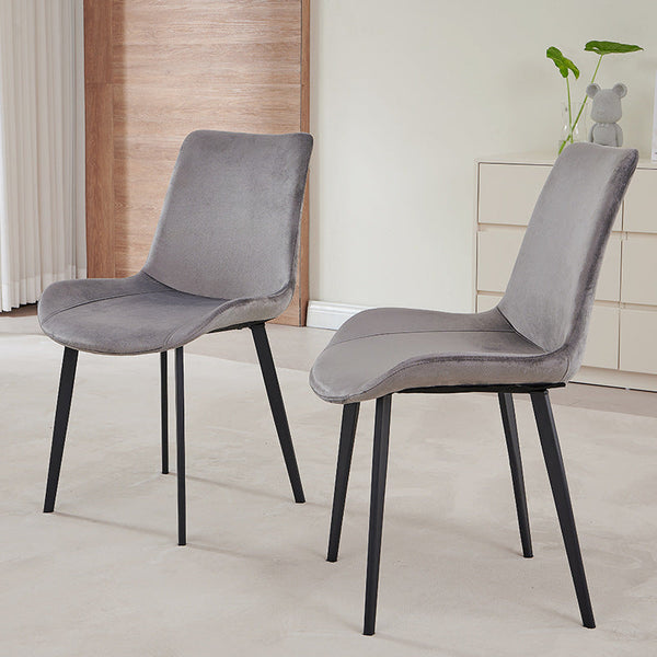 RESIGILAT - Scaun de dining din catifea, design nordic, aspect minimalist