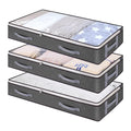 Organizator haine cu fermoar pentru depozitare sub pat, 100x50x18cm, 90L