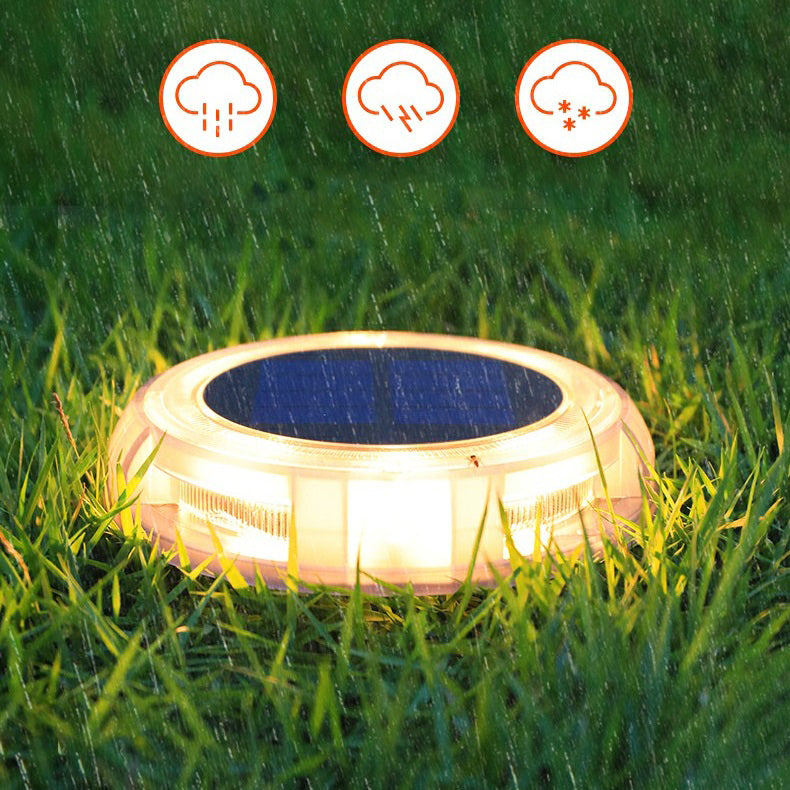 Set 4 bucati lampa solara LED pentru gradina, alb cald