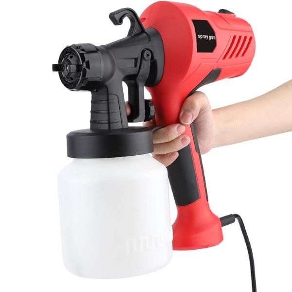Pistol Electric de vopsea cu 2 acumulatori de 48v, 1000ml - 3 moduri de pulverizare, ideal pentru tavane, pereti si garduri, albastru