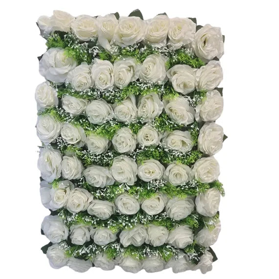 Panou Floral Artificial cu 56 de Trandafiri  – 60 x 40 cm