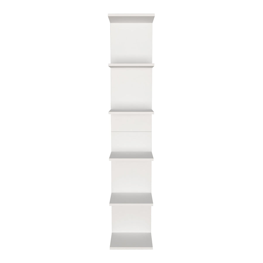 Bibliotecă de perete, 5 rafturi, design modern și compact, 180x34.6x31.5 cm