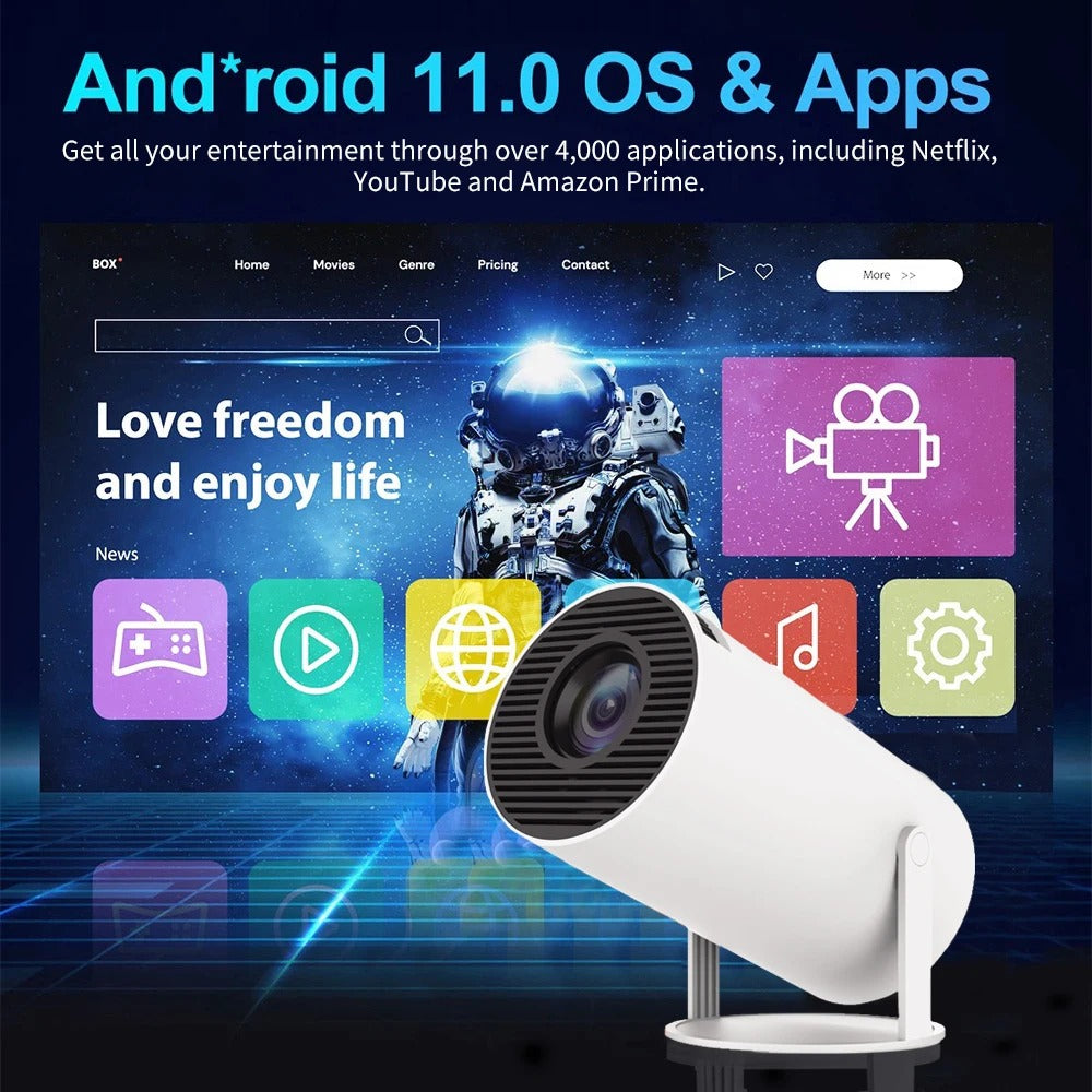 Mini videoproiector smart Magcubic HY300 Pro+ 4K, Android 11, WiFi 6, BT 5.4, Gamepad inclus