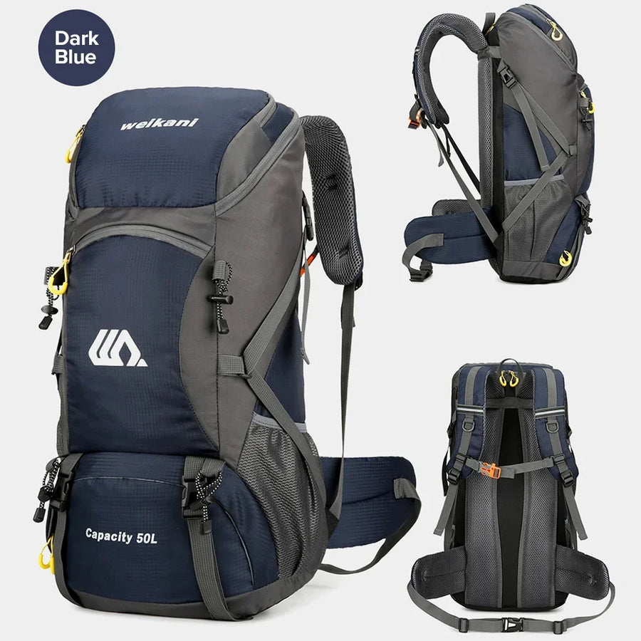 Rucsac drumetie 50L cu suport lombar si compartiment laptop 58x30x22 cm