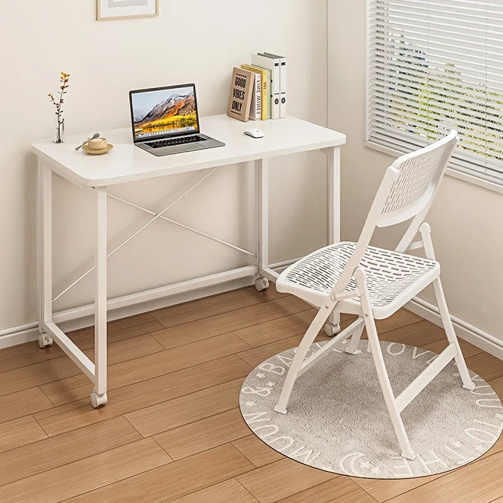 Birou compact cu roti 60x40x75 cm pentru laptop sau birou acasa