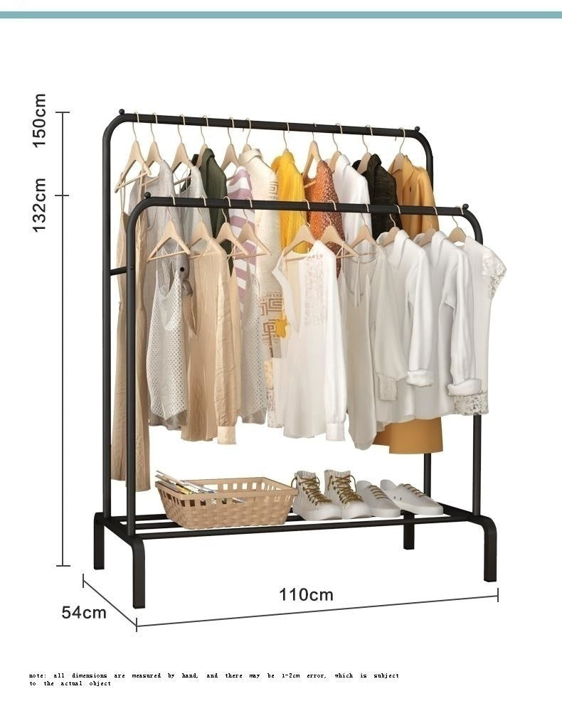 RESIGILAT - Suport dublu de umerase pentru haine, din metal 150 x 110 x 54 cm