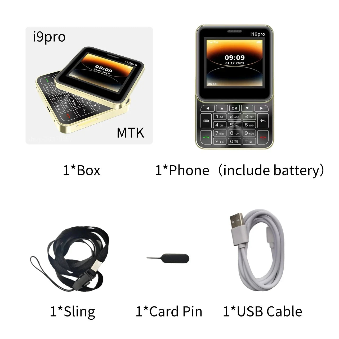 Telefon Mini i19 Pro Slide Button – 2.4