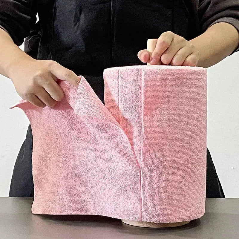 Set 30 lavete reutilizabile multifunctionale 25x25 cm cu suport