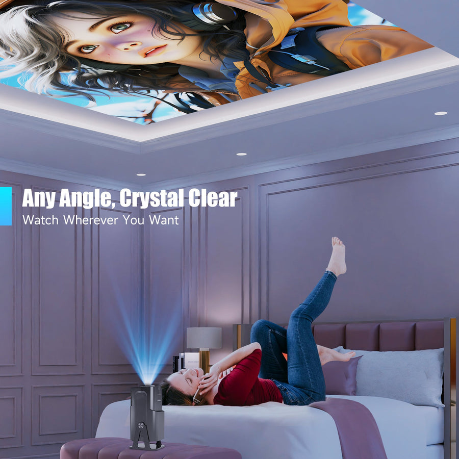 Proiector Portabil 1080p Nativ 500 ANSI Lumeni cu WiFi 5G Bluetooth 5.2 si Aplicatii Oficiale – Magcubic HY320-N