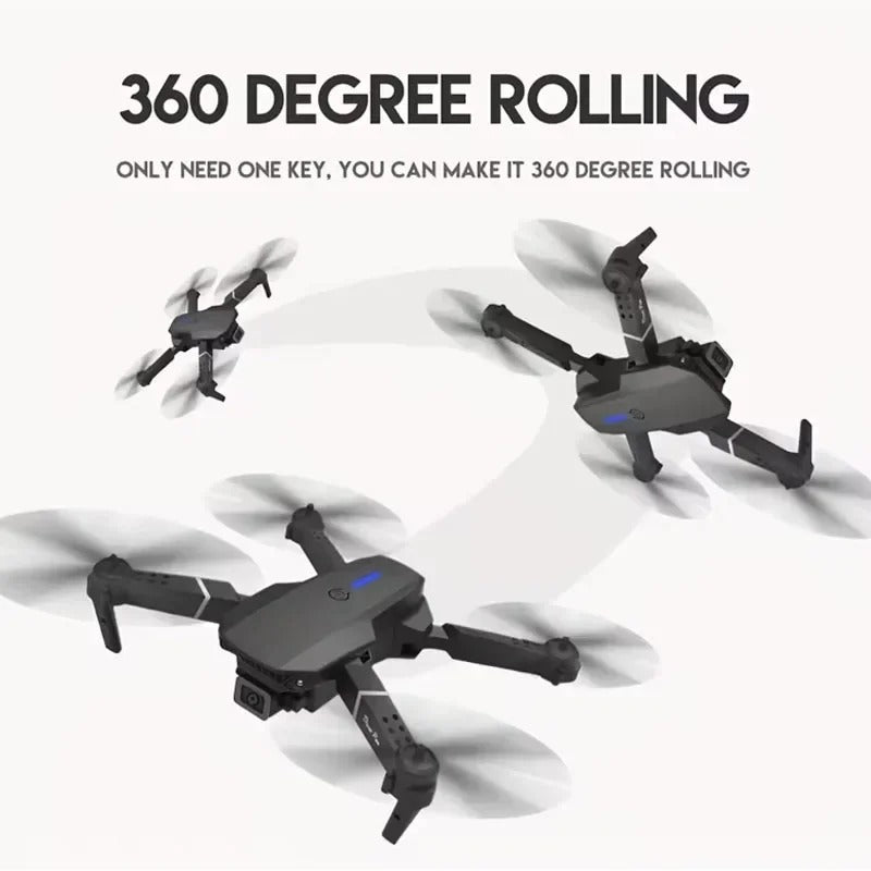 RESIGILAT - Drona inteligenta E88 Pro cu camere 4K, control wireless si gestual, pliere rapida, geanta inclusa