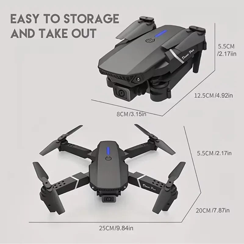 RESIGILAT - Drona inteligenta E88 Pro cu camere 4K, control wireless si gestual, pliere rapida, geanta inclusa
