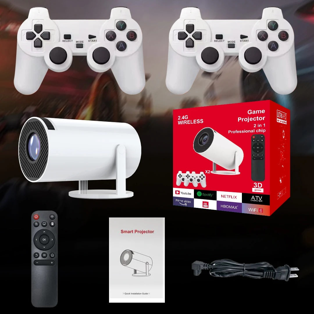 Mini videoproiector smart Magcubic HY300 Pro+ 4K, Android 11, WiFi 6, BT 5.4, Gamepad inclus