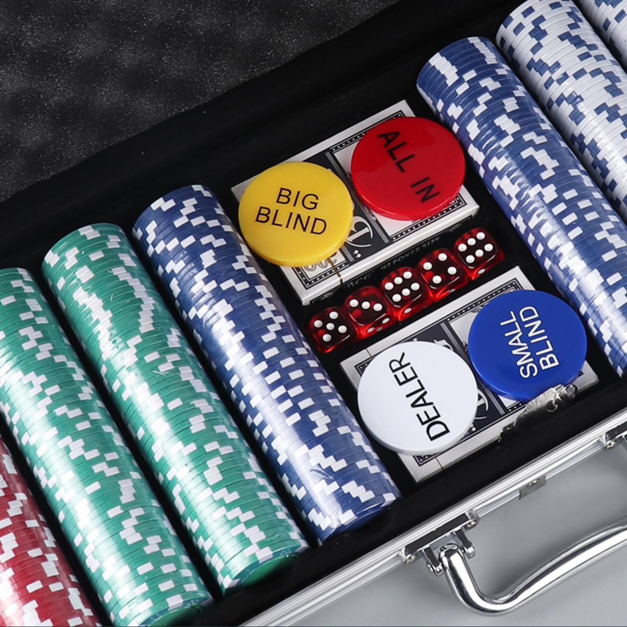 RESIGILAT - Set Poker 500 jetoane cu valoare, servieta de aluminiu