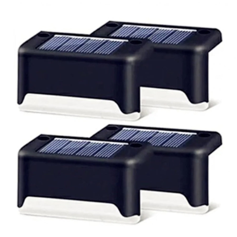 Set 4 lampi solare LED pentru trepte, lumina calda
