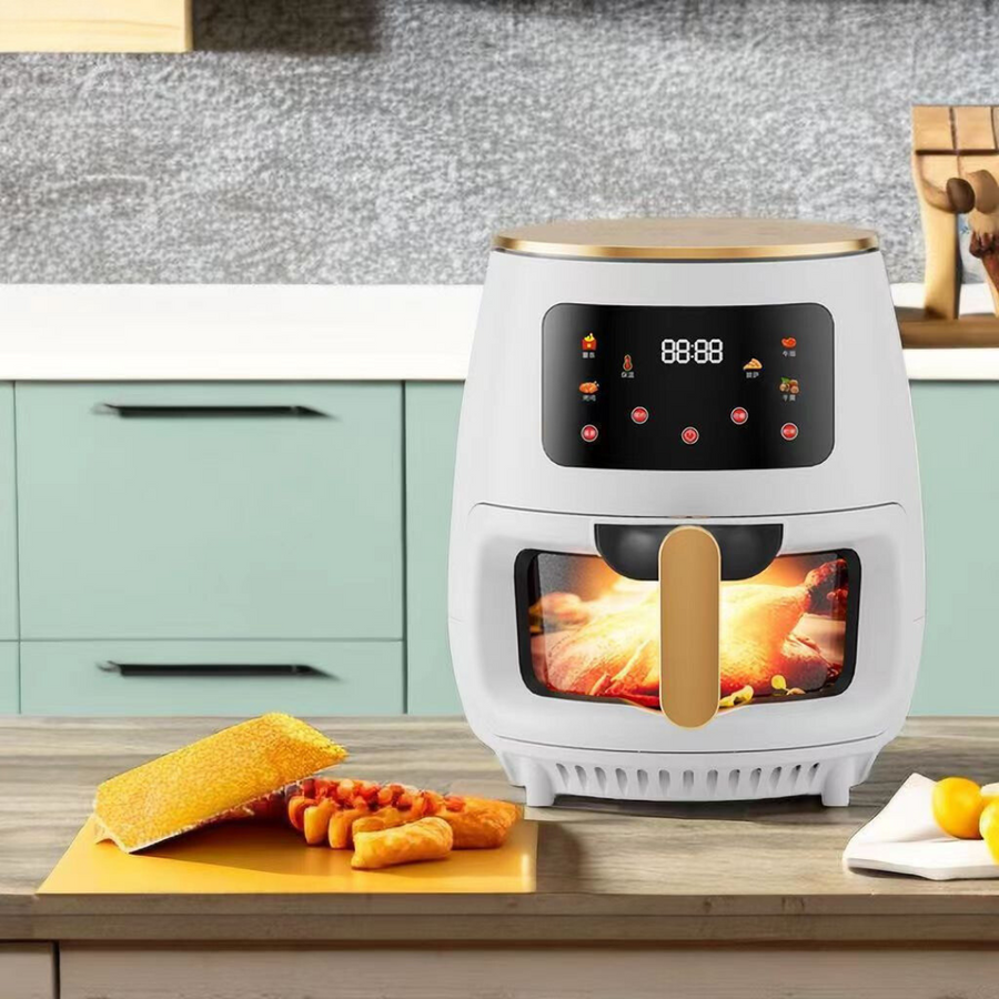 RESIGILAT - Friteuza cu aer cald, S-18 Air Fryer, 2400W, afisaj digital, LCD Touch control