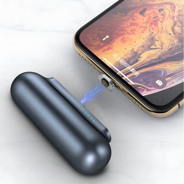 Baterie externa magnetica 3 in 1  5000 mAh Negru