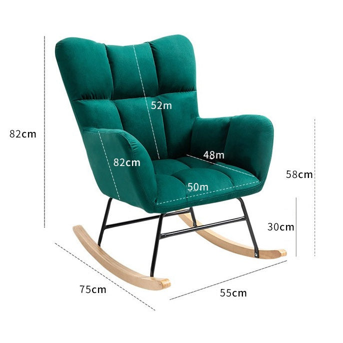 Fotoliu balansoar pentru relaxare cu material catifelat si cadru metalic