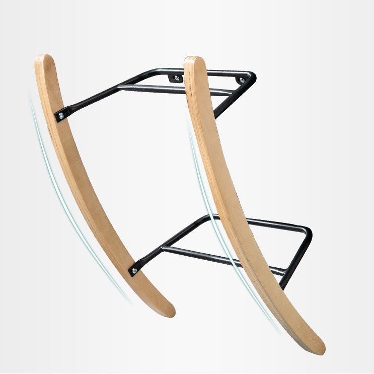 Fotoliu balansoar pentru relaxare cu material catifelat si cadru metalic