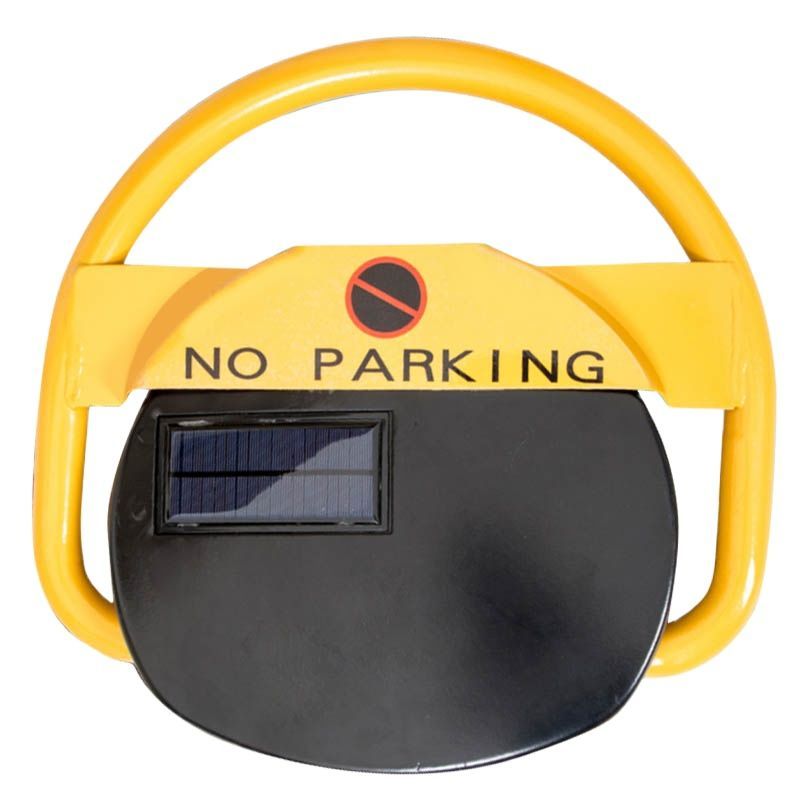RESIGILAT Blocator loc parcare automat, cu 2 telecomenzi si alarma, suporta 2 tone, Galben/Negru, rezistent intemperii