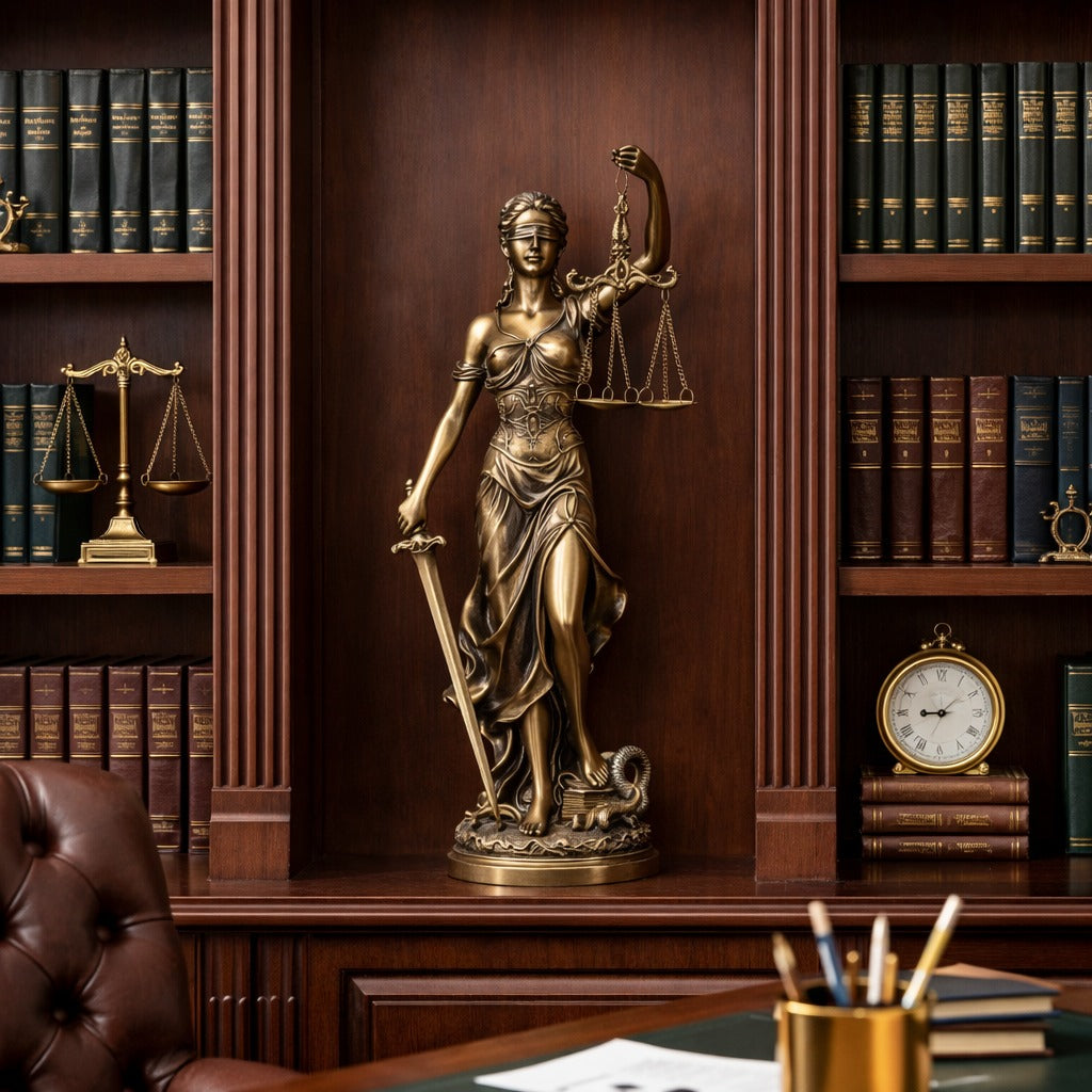 Statueta Decorativa, Zeita Justitiei Themis, Simbol al Dreptatii si Echilibrului – 39 cm