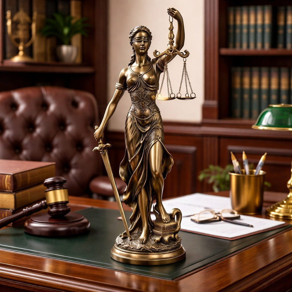 Statueta Decorativa, Zeita Justitiei Themis, Simbol al Dreptatii si Echilibrului – 39 cm