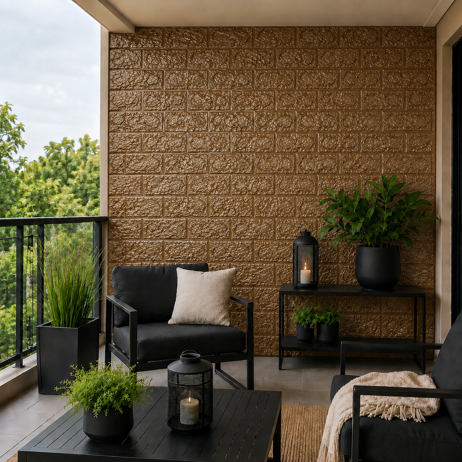 Panou Decorativ 3D Autoadeziv Maro Lucios Spuma Polietilena 70cm x 77cm 6mm - detaliu produs