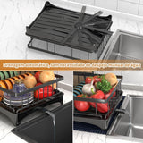 Scurgator de Vase Multifunctional pentru Bucatarie Organizator Boluri Farfurii Tacamuri - detaliu produs