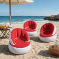 Scaun gonflabil confortabil cu pompa inclusa, design modern, dimensiuni 85x70 cm, ideal pentru interior si exterior,