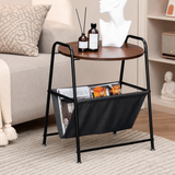 Masuta de Cafea Trapezoidala cu Doua Niveluri Fier Forjat Design Modern pentru Living Room - in context de utilizare