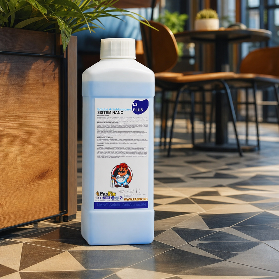 PasFix L2 PLUS Solutie Antialunecare 1L Profesionala Bai Bucatarii Birouri - in context de utilizare