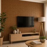 Tapet 3D Autocolant Bronz 70cm x 77cm x 6mm Decorativ Perete - in context de utilizare