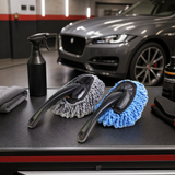 Perie Indepartare Praf Auto Microfibra Chenille 32x15cm Cap Schimb Gri - in context de utilizare