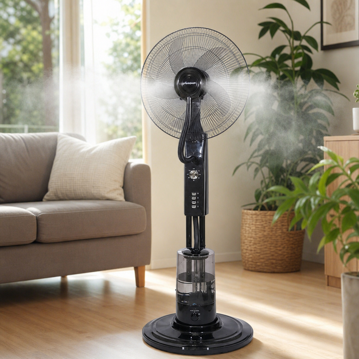 Ventilator cu Pulverizare Apa 16 inch 75W 3 Viteze Oscilatie Rezervor 2.8L - in context de utilizare