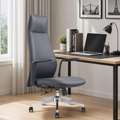 Scaun ergonomic de birou, sezut si spatar tapitate textil, spatar reglabil pe inaltime, tetiera integrata, mecanism multiblock