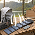 Panou solar pliabil portabil, 6 celule monocristaline, 20W, pentru camping si activitati in aer liber