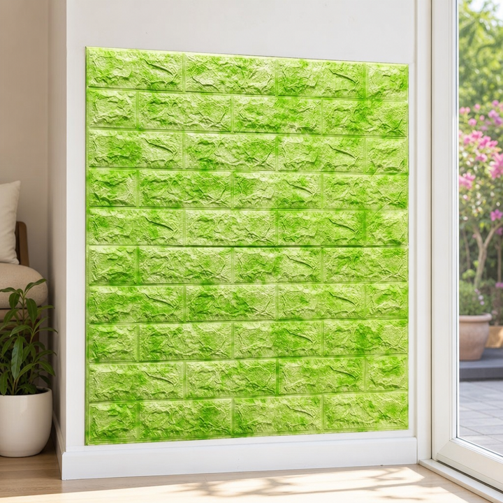Tapet 3D Caramida Autoadeziv PE Foam 70x77cm Decoratiune Perete DIY - in context de utilizare