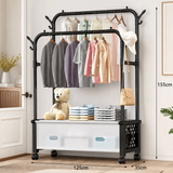 Cuier Perete Organizator Haine Accesorii Metal Negru Modern - in context de utilizare