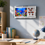 Ceas Veioza Acvariu Rotativ 936B-W cu Termometru Calendar Digital LED - in context de utilizare