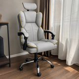 Scaun Birou Ergonomic Directorial Gri Piele Ecologica Spatar Reglabil 90-145 - detaliu produs