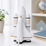 Statueta Decorativa Nava Spatiala Alb 16x8 cm Design Modern - detaliu produs
