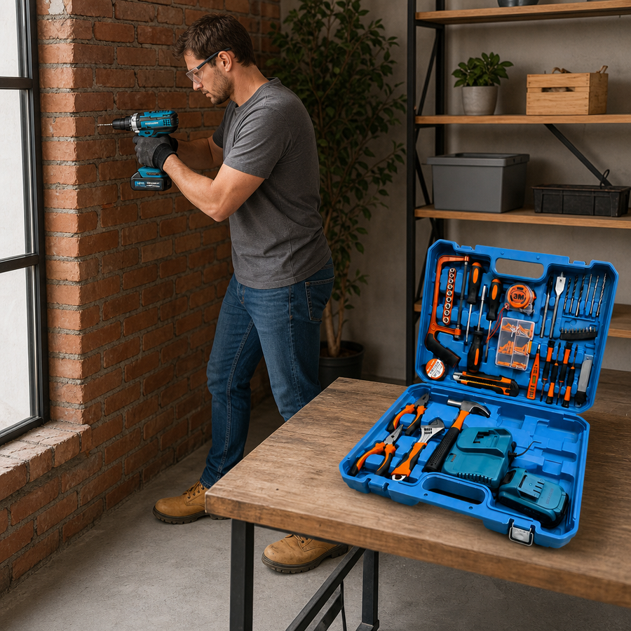 Trusa Unelte Completa cu Bormasina Electrica 24V Impact 119 Piese 2 Acumulatori - mod de utilizare