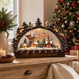 Decoratiune Craciun Pod Luminat cu Muzica Santa Sleigh 32.5cm - in context de utilizare