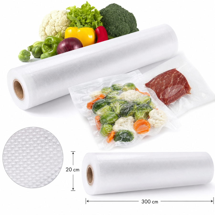 Set 2 Role Pungi Gofrate pentru Aparate de Vidat 20 x 300 cm - specificatii tehnice