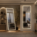 Oglinda LED Dreptunghiulara 160x50 cm 3 Culori Control Touch Sticla HD Cadru Aluminiu