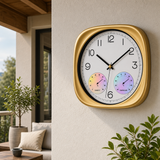 Ceas de Perete Premium cu Termometru și Higrometru, Mecanism Silențios – 30 × 30 cm - in context de utilizare