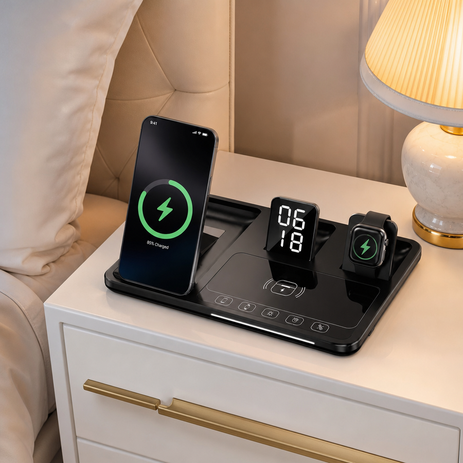 Statie de incarcare wireless, 30W, cu control tactil si incarcare rapida