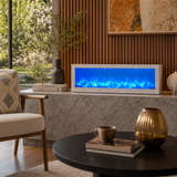 Șemineu Electric Decorativ LED cu Telecomandă, Multicolor – 60 × 21 × 10 cm - in context de utilizare
